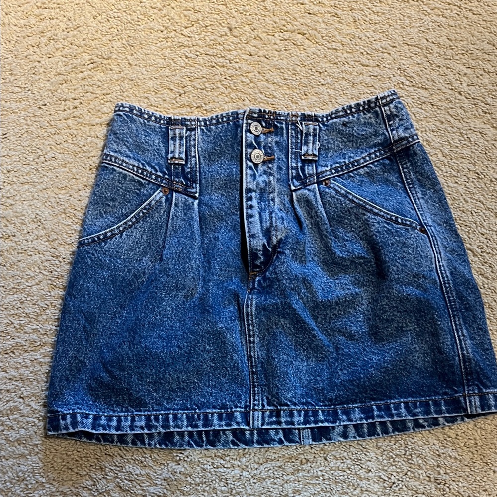 Abercrombie & Fitch Blue Denim Pencil Skirt